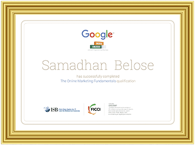 Sammy Belose Digital Marketing Certificate by Google