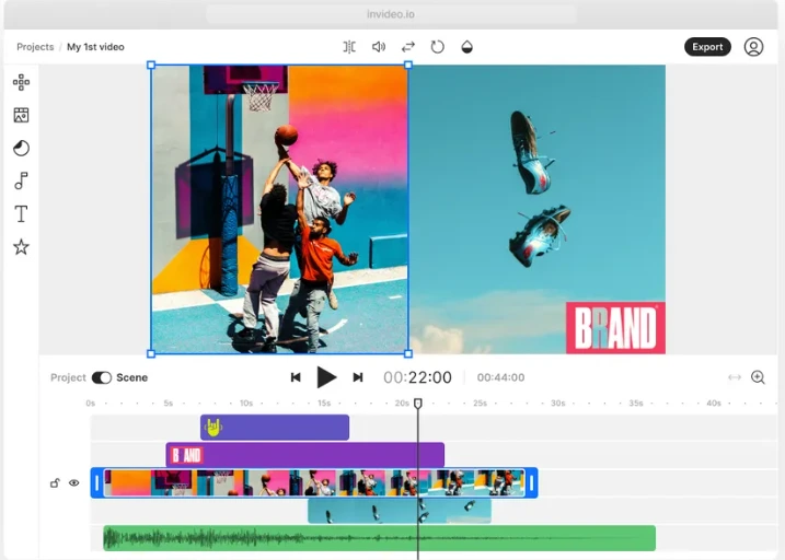 YouTube video editor by invideo